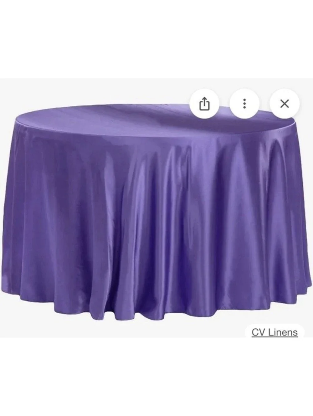 Purple 90”x156” Lamour Satin Rectangle TABLECLOTH